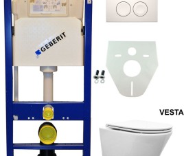 Geberit UP 100 Vesta wc+ Flatline zitt.+ Delta 21 wit