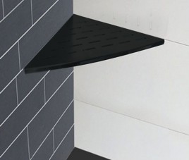 InWall hoekplanchet 29x29 mat-zwart