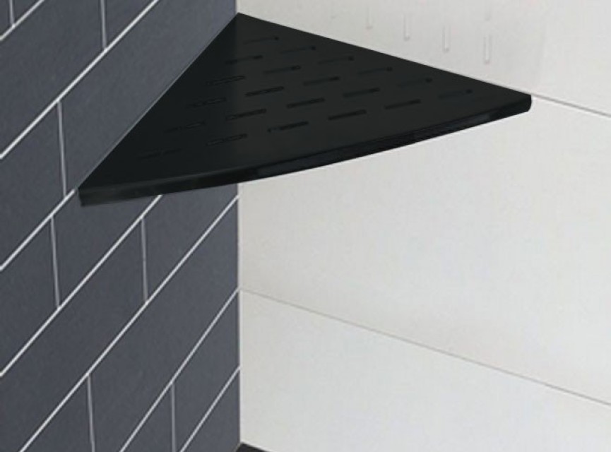 InWall hoekplanchet 29x29 mat-zwart