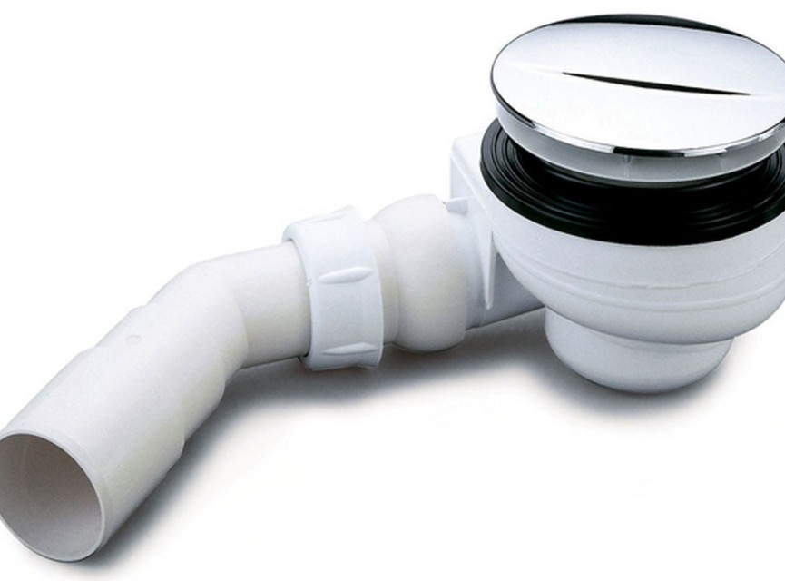 Turboflow douchebaksifon voor gat 90mm chroom