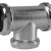 chroom koppel-teestuk 32mm tbv vloerbuis