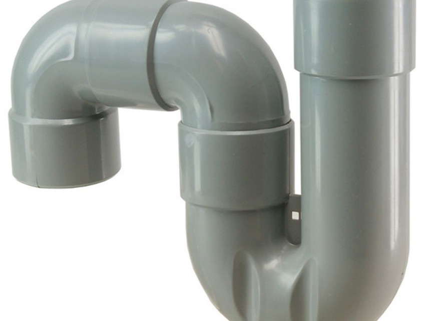 Universeel-sifon PVC 40mm grijs neutrale verpakking