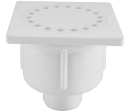 Doucheplug 10x10 onderuitlaat wit
