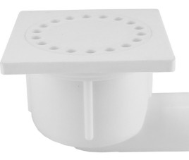 Doucheplug 10x10 zijuitlaat wit