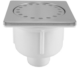 Doucheplug 10x10 onderuitlaat RVS