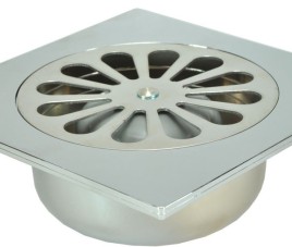 chroom ABS doucheput 14x14 onder 40mm
