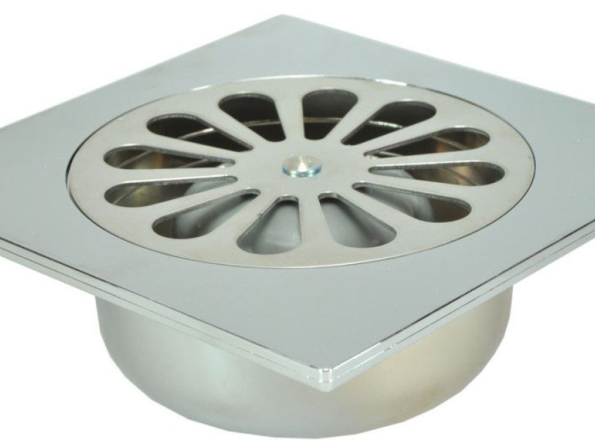 chroom ABS doucheput 14x14 onder 40mm