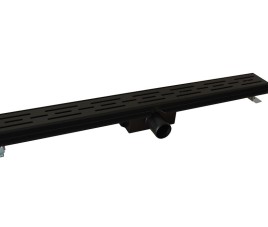 ZWARTE douchegoot 40mm aansl. +flens  70x7