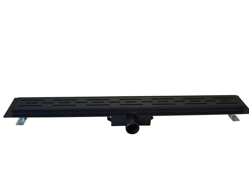 ZWARTE douchegoot 40mm aansl. +flens  70x7