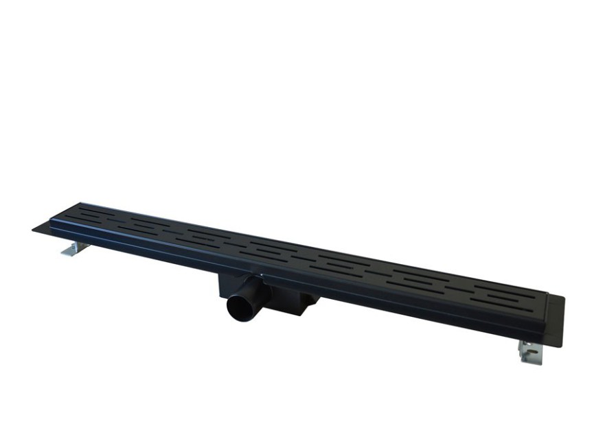 ZWARTE douchegoot 40mm aansl. +flens  70x7