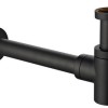Star luxe sifon laag 11/4'' mat-zwart