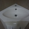 Lena hoek-fonteinkast + wast. en spiegelk. 500x850x250 wit