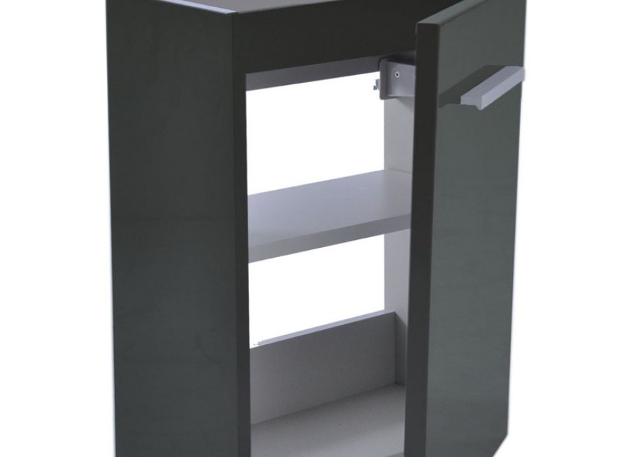 fonteinkast tbv HS fonteintje l/r 1 deur 40x21 hoogglans grijs