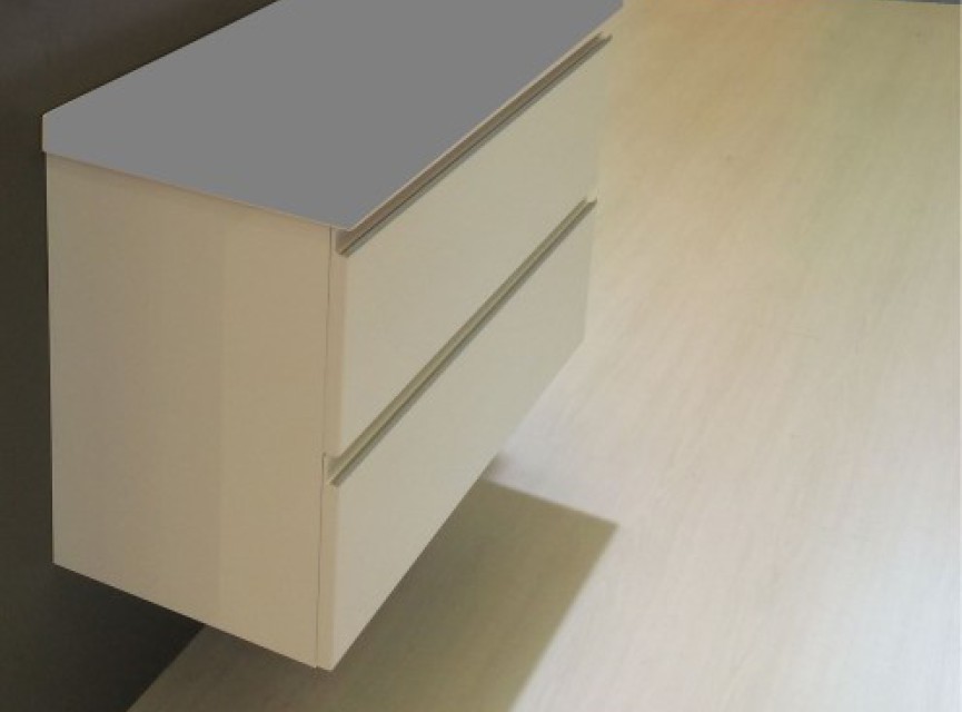 onderkast 100cmx36cm zo.wastafel wit