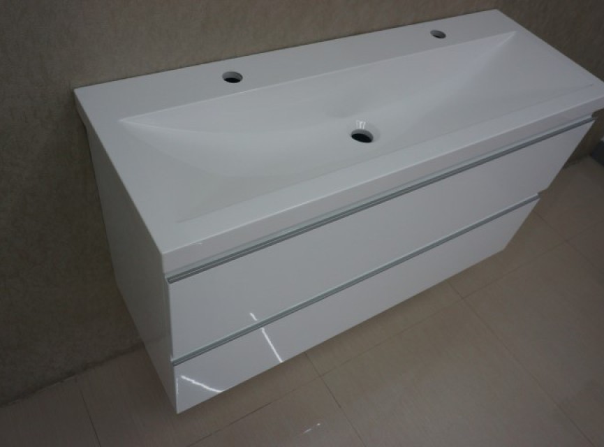 onderkast 100cmx36cm zo.wastafel wit