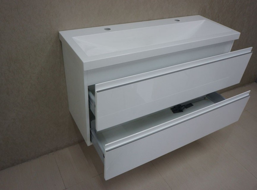 onderkast 100cmx36cm zo.wastafel wit