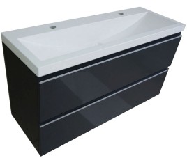 onderkast 100cmx36cm zo.wastafel gl.grijs