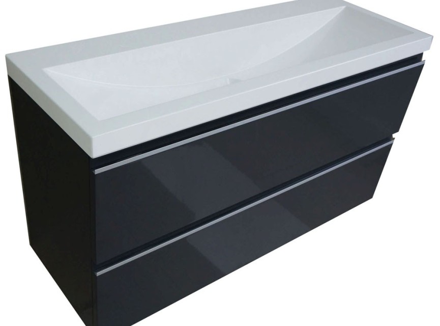 onderkast 100cmx36cm zo.wastafel gl.grijs