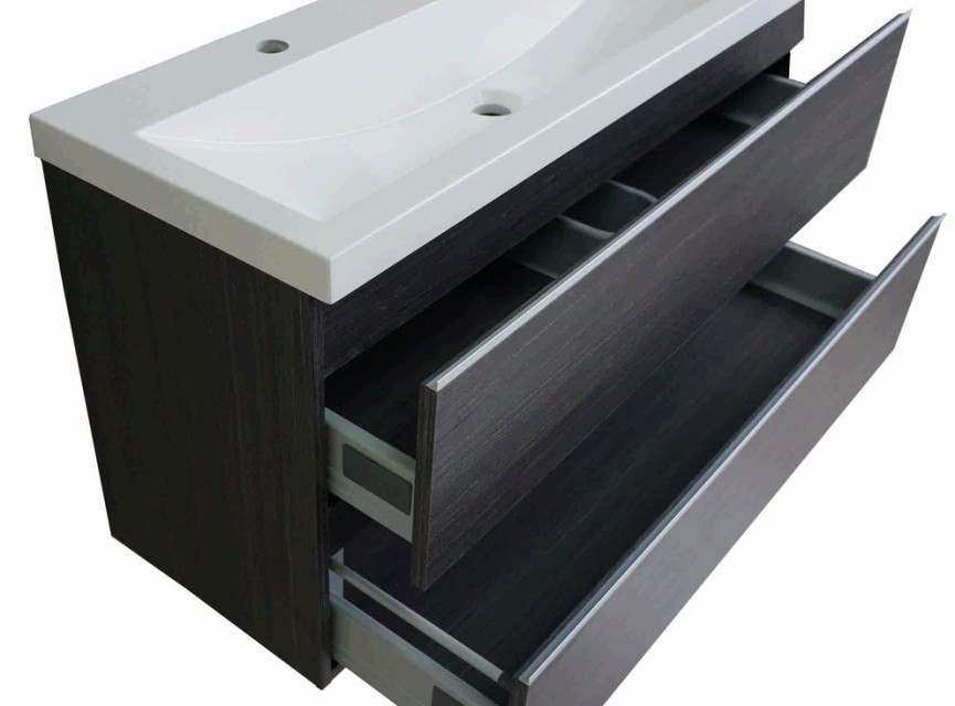 onderkast 100cmx36cm zo.wastafel houtn.grijs