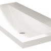 wastafel 100cmx36cm zonder kraangat wit