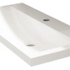 wastafel 100cmx36cm één kraangat wit