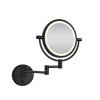 wand scheerspiegel met led verlichting mat-zwart
