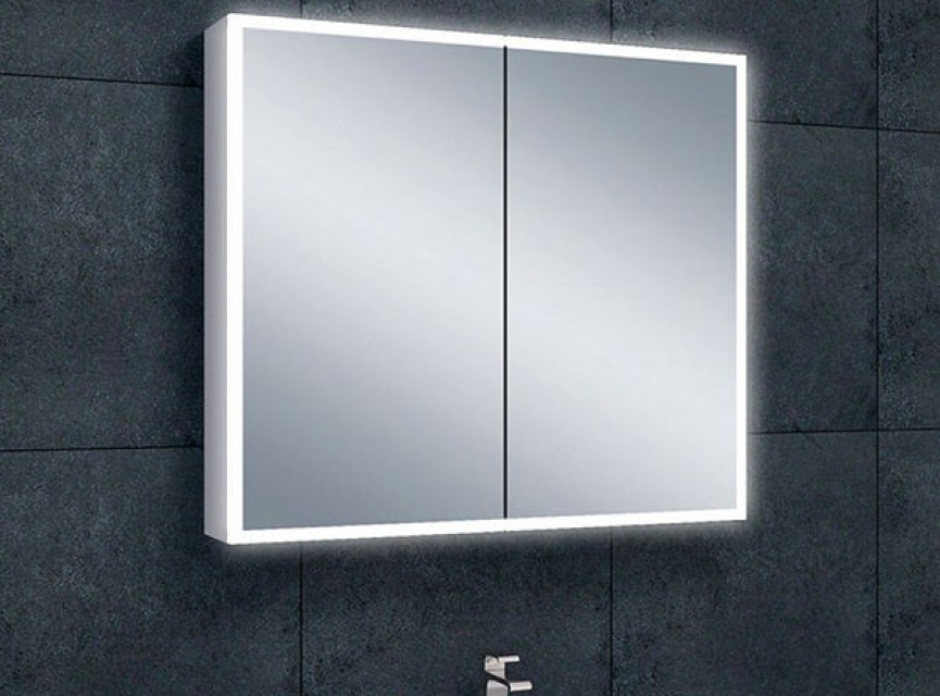 Quatro spiegelkast +verlichting 80x70x13