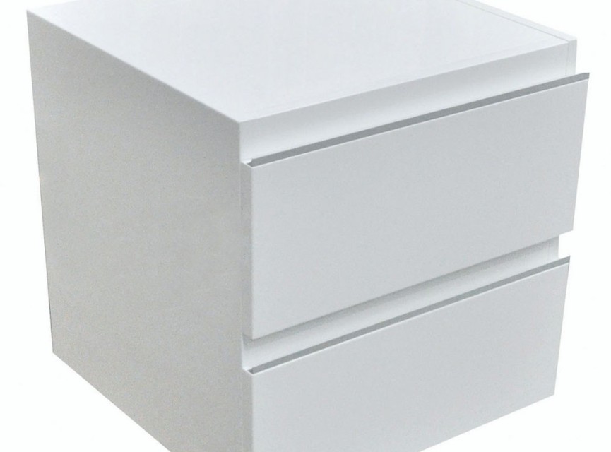 Ladekast 450x450 hoogglans wit gelakt