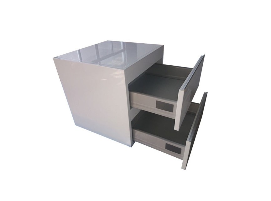 Ladekast 450x450 hoogglans wit gelakt