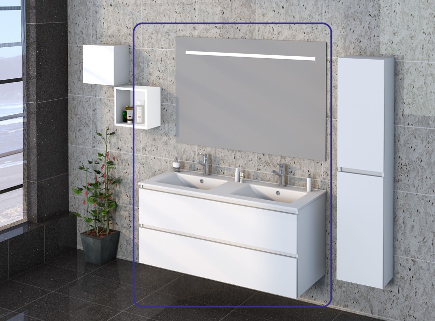 Sephia compleet badmeubel 120cm mat-wit