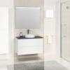 Bologna badmeubel 80cm matwit+stenen blad