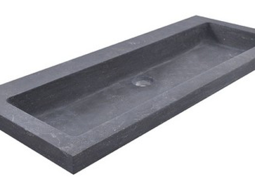 hardstenen meubelwast. 100x46x5 zo.kr.gat