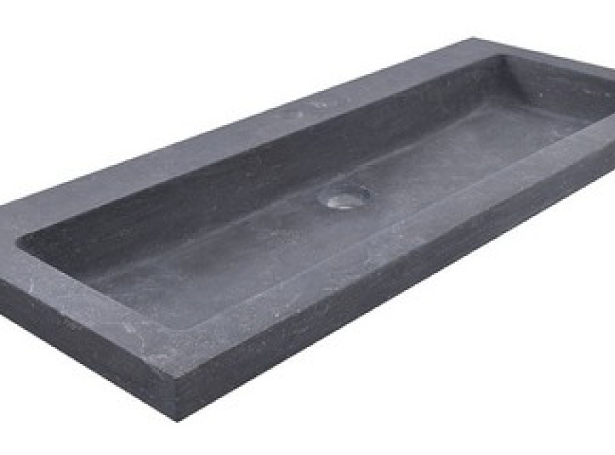 hardstenen meubelwast. 100x46x5 met 1 kr.gat