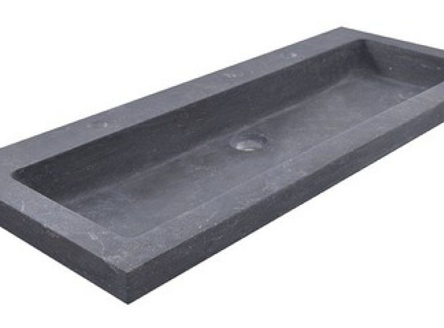 hardstenen meubelwast. 100x46x5 met 2 kr.gaten