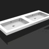 keramische dub.meubelwastafel 120x46 zond. kr.gaten