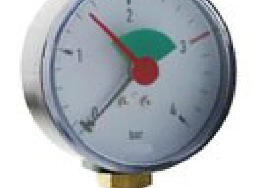 Watts Cv-manometer 63 A.1/4 4 bar+groen veld