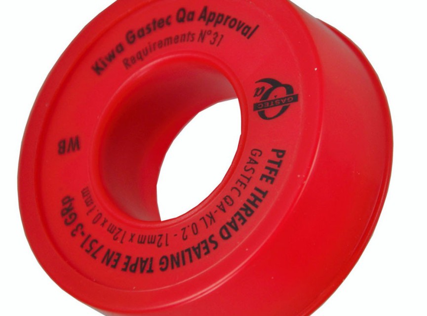 Teflon-tape 12 mtr x 12 mm x 0,1 mm Gastec