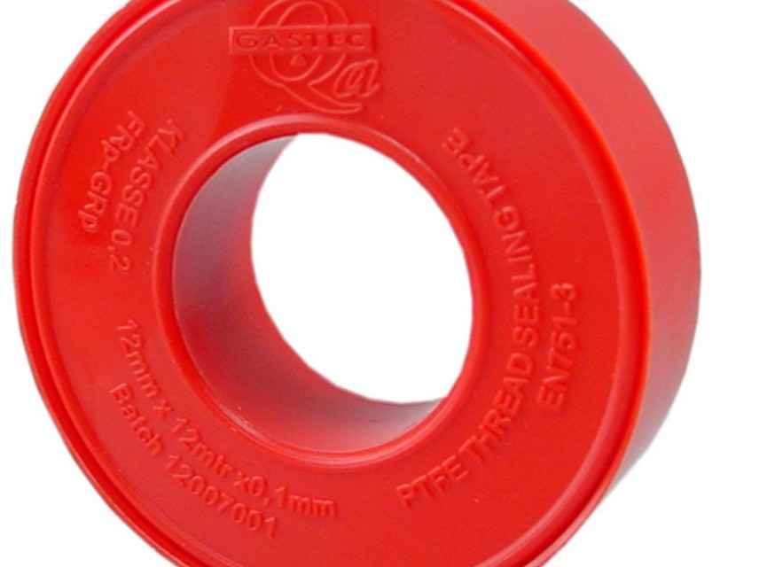 Teflon-tape 12 mtr x 12 mm x 0,1 mm Gastec