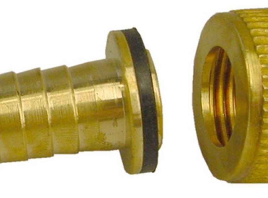 Messing Slangwartel-Setje 1/2x3/4 + borgring