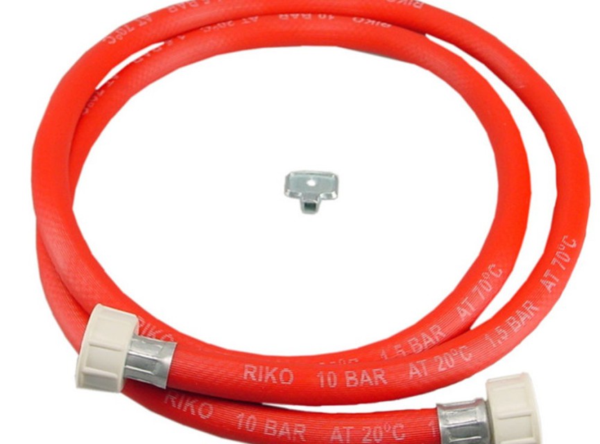 Vulslangset rood + 3/4 wartels recht compleet 350cm