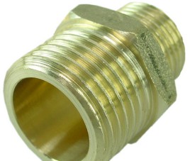 Gasdraad verloopnippel 1/2x1/4bui