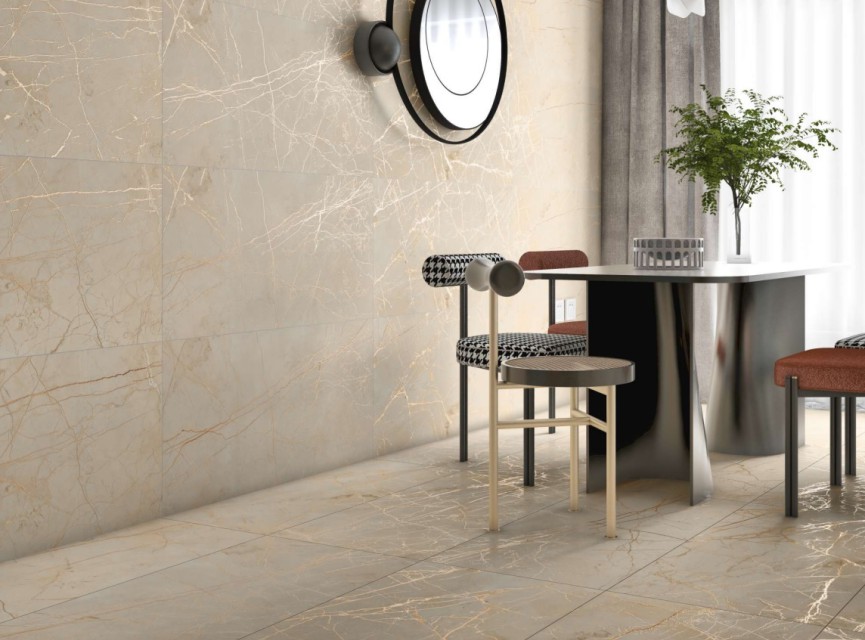 Latina 3D Royal Beige 60x120 half glans - mat vloertegel / wandtegel