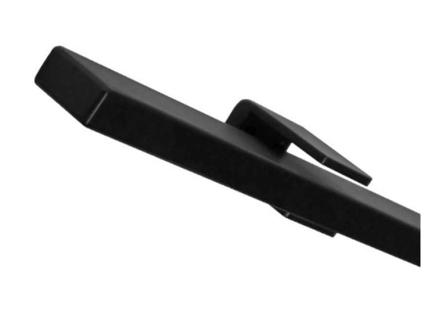Zwarte trapleuning plat 40x20 mm 90 cm