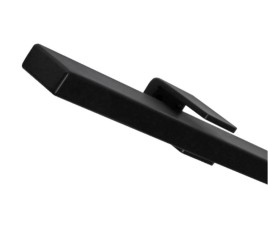 Zwarte trapleuning plat 40x20 mm 60 cm