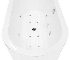 Libero vrijstaande whirlpool ligbad  170x80 + waste wit