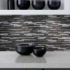 Lux. LLuvia Negro / Zwart MOSEL / 30x30 CM / Mozaiek / Mosaic / Badkamer / Keuken / Toilet / Restaurant