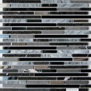 Lux. LLuvia Negro / Zwart MOSEL / 30x30 CM / Mozaiek / Mosaic / Badkamer / Keuken / Toilet / Restaurant