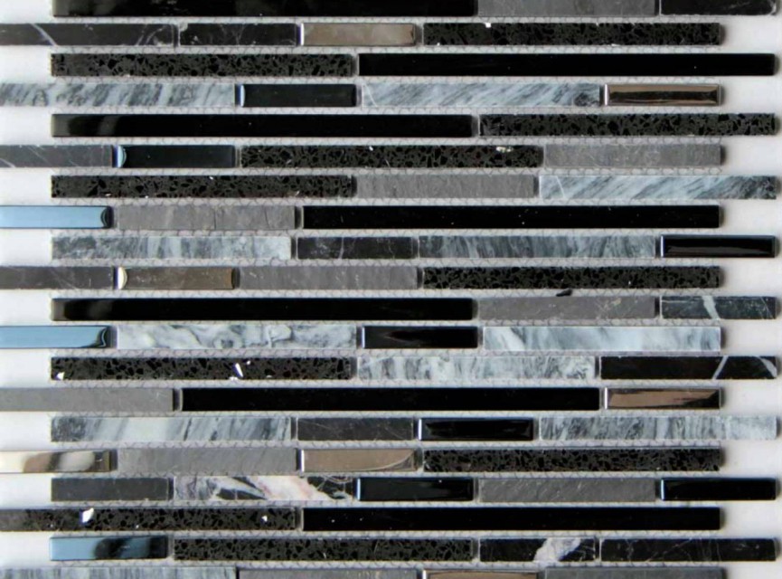 Lux. LLuvia Negro / Zwart MOSEL / 30x30 CM / Mozaiek / Mosaic / Badkamer / Keuken / Toilet / Restaurant