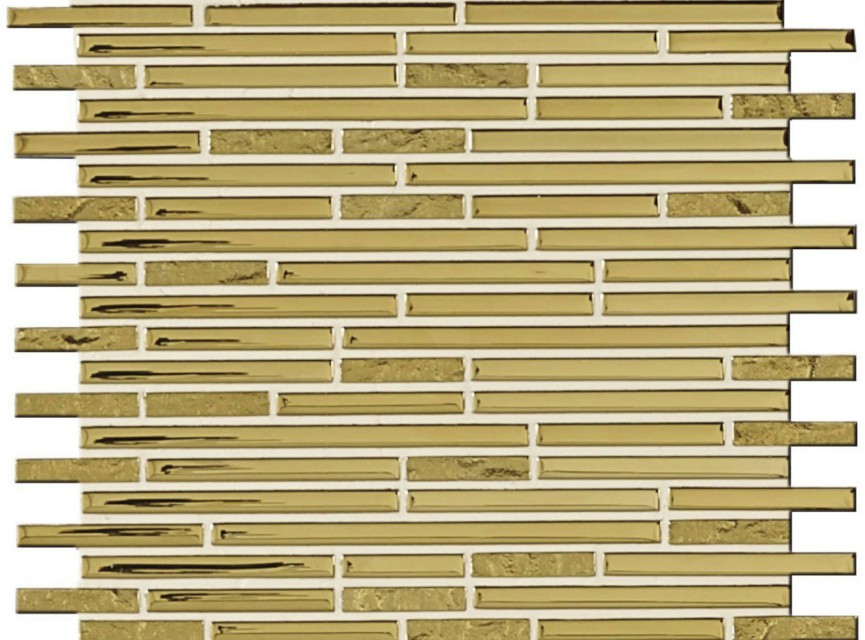 Lux. LLuvia Gold / Goud MOSEL / 30x30 CM / Mozaiek / Mosaic / Badkamer / Keuken / Toilet / Restaurant