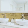 Lux. LLuvia Gold / Goud MOSEL / 30x30 CM / Mozaiek / Mosaic / Badkamer / Keuken / Toilet / Restaurant